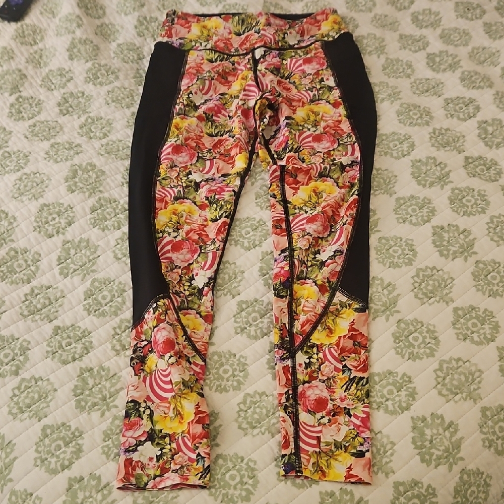 Victoria's Secret Floral and Black Leggings